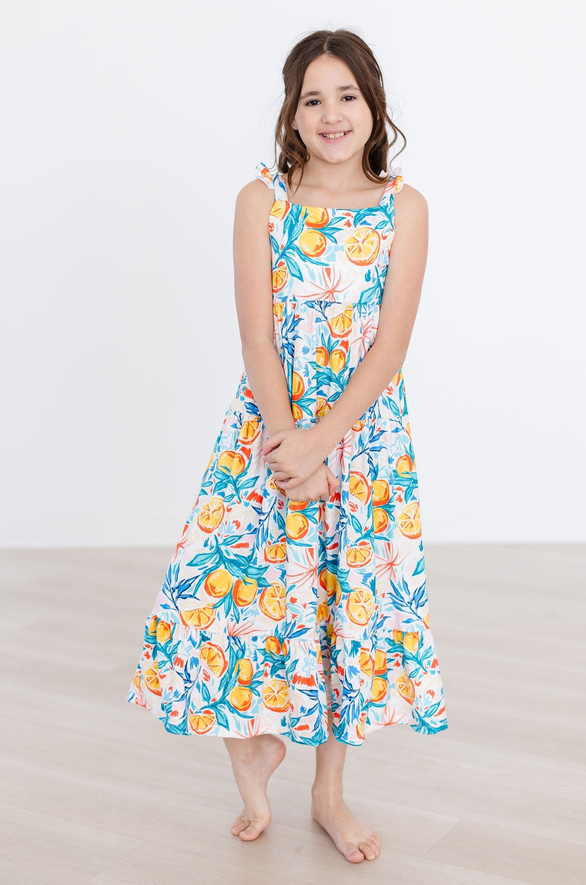 Tropical Summer Ruffle Maxi Dress Mila Rose