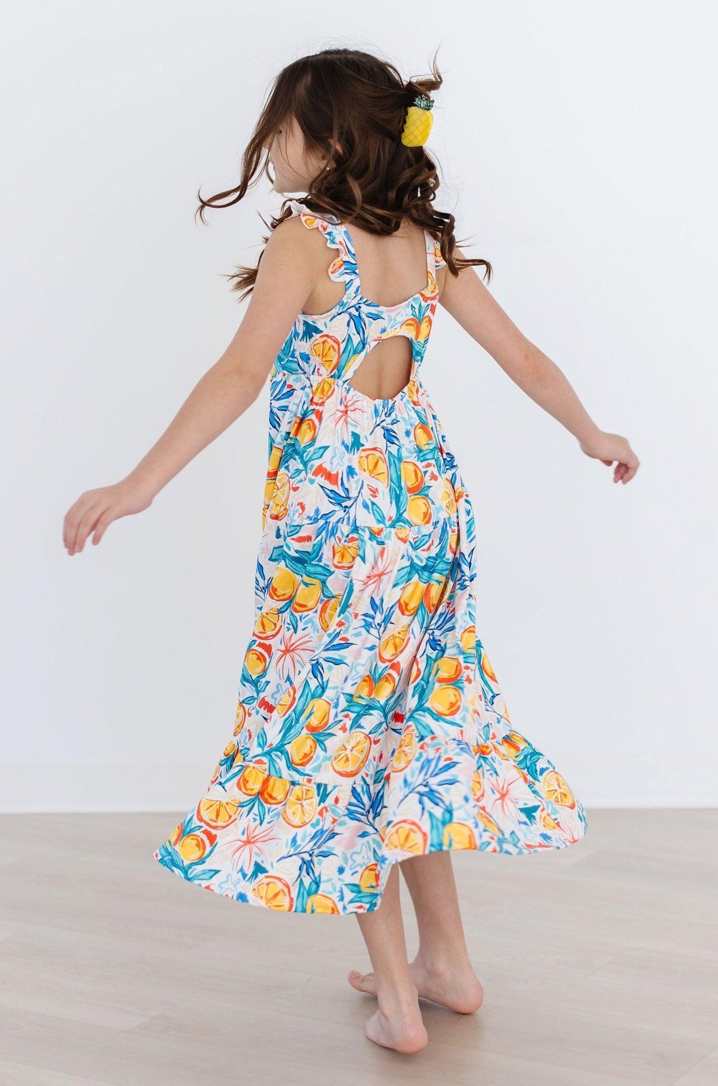 SALE Tropical Summer Ruffle Maxi Dress-Mila & Rose ®
