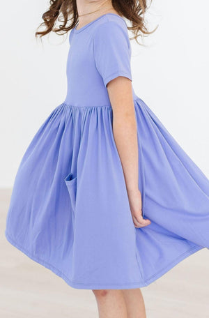 Periwinkle S/S Pocket Twirl Dress-Mila & Rose ®