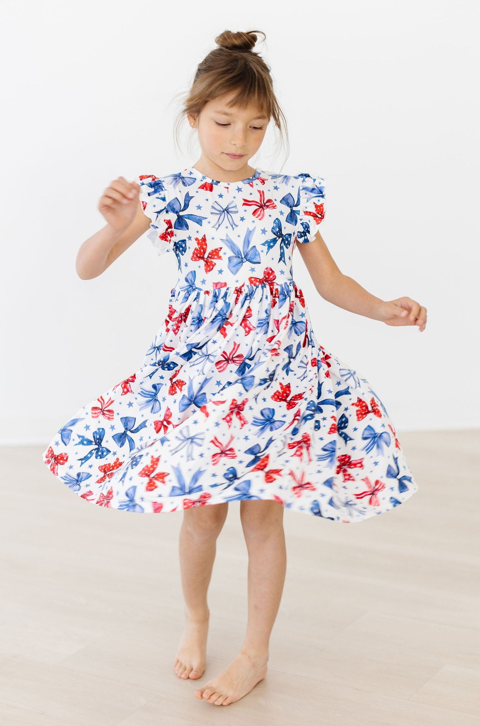 Born to Sparkle Flutter Sleeve Twirl Dress-Mila & Rose ®