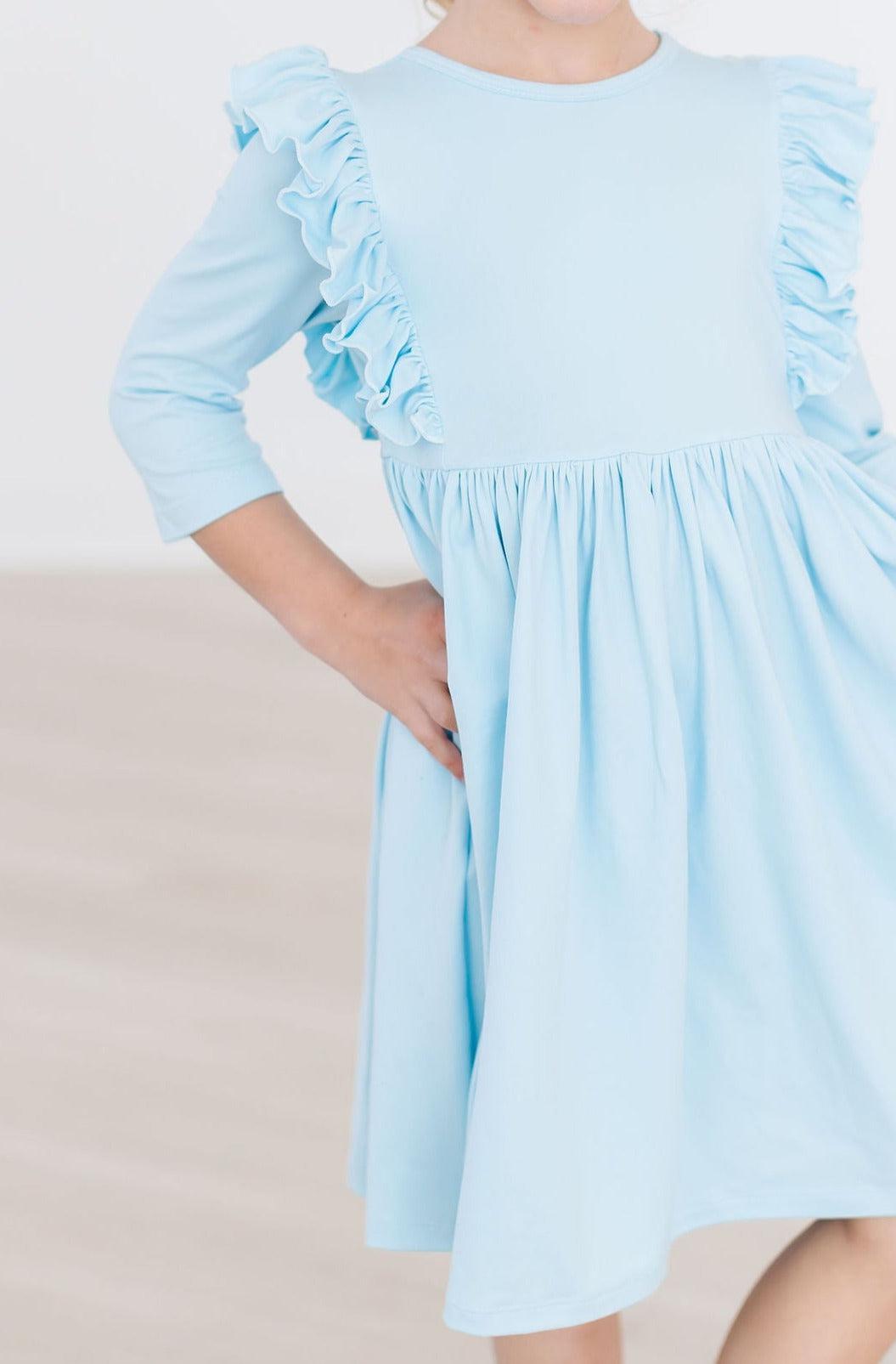 SALE Bluebird 3/4 Ruffle Twirl Dress-Mila & Rose ®
