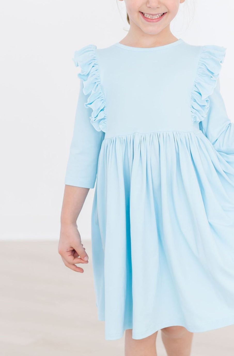 SALE Bluebird 3/4 Ruffle Twirl Dress-Mila & Rose ®