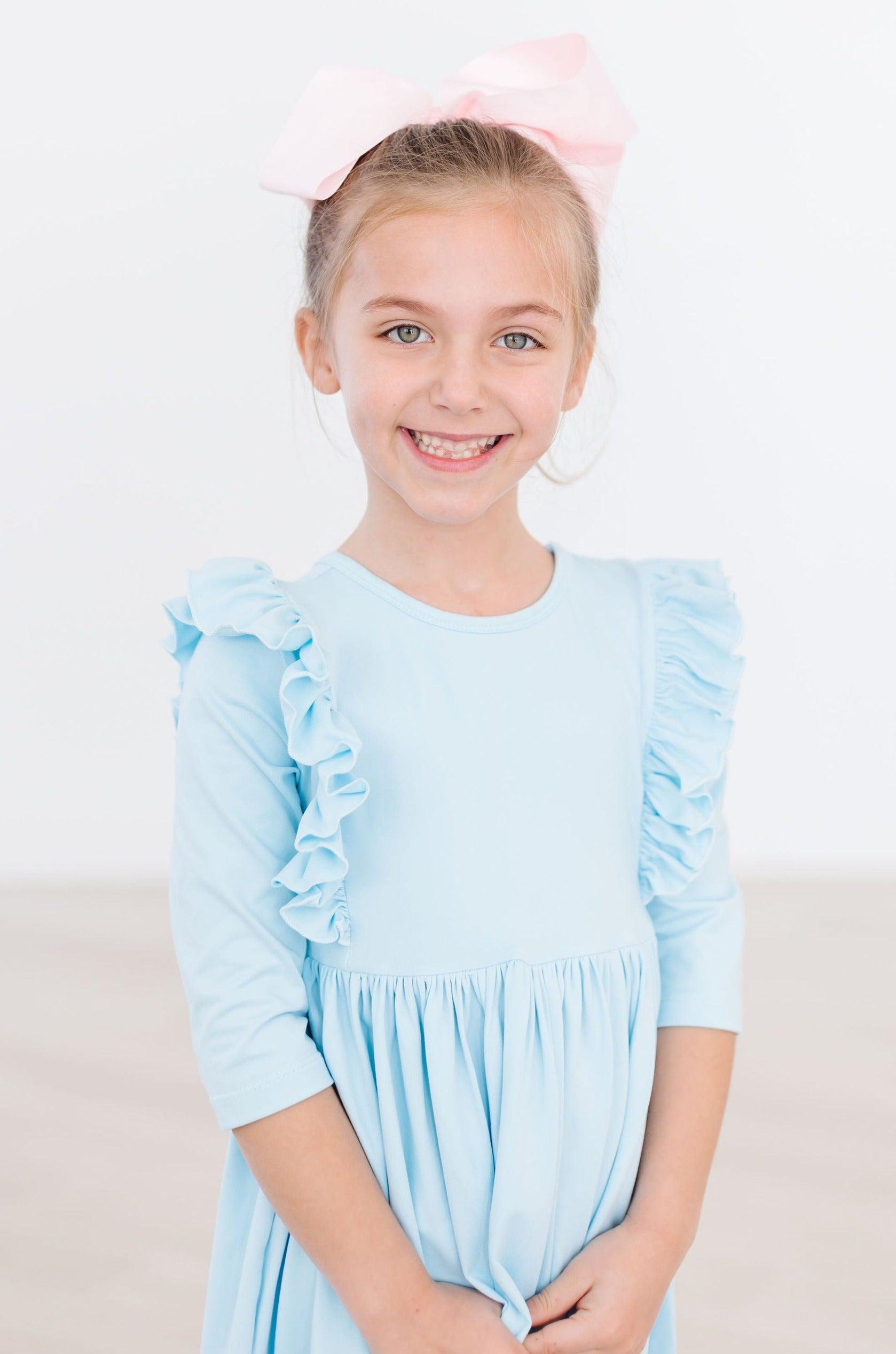 SALE Bluebird 3/4 Ruffle Twirl Dress-Mila & Rose ®