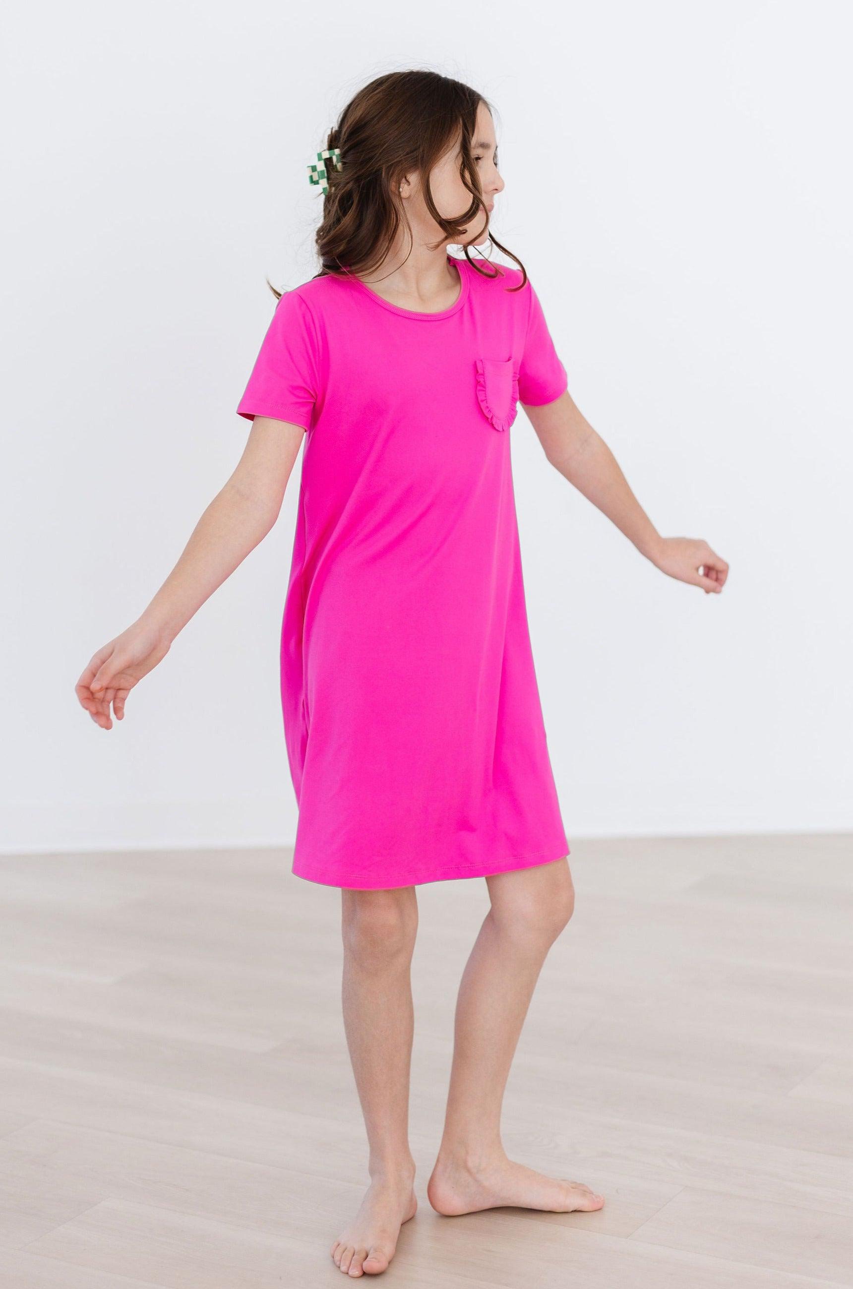 Hot Pink T-Shirt Dress-Mila & Rose ®