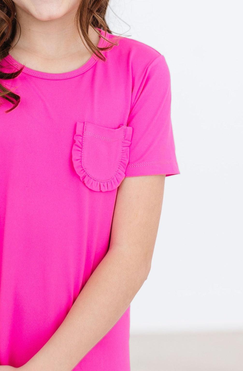 Hot Pink T-Shirt Dress-Mila & Rose ®