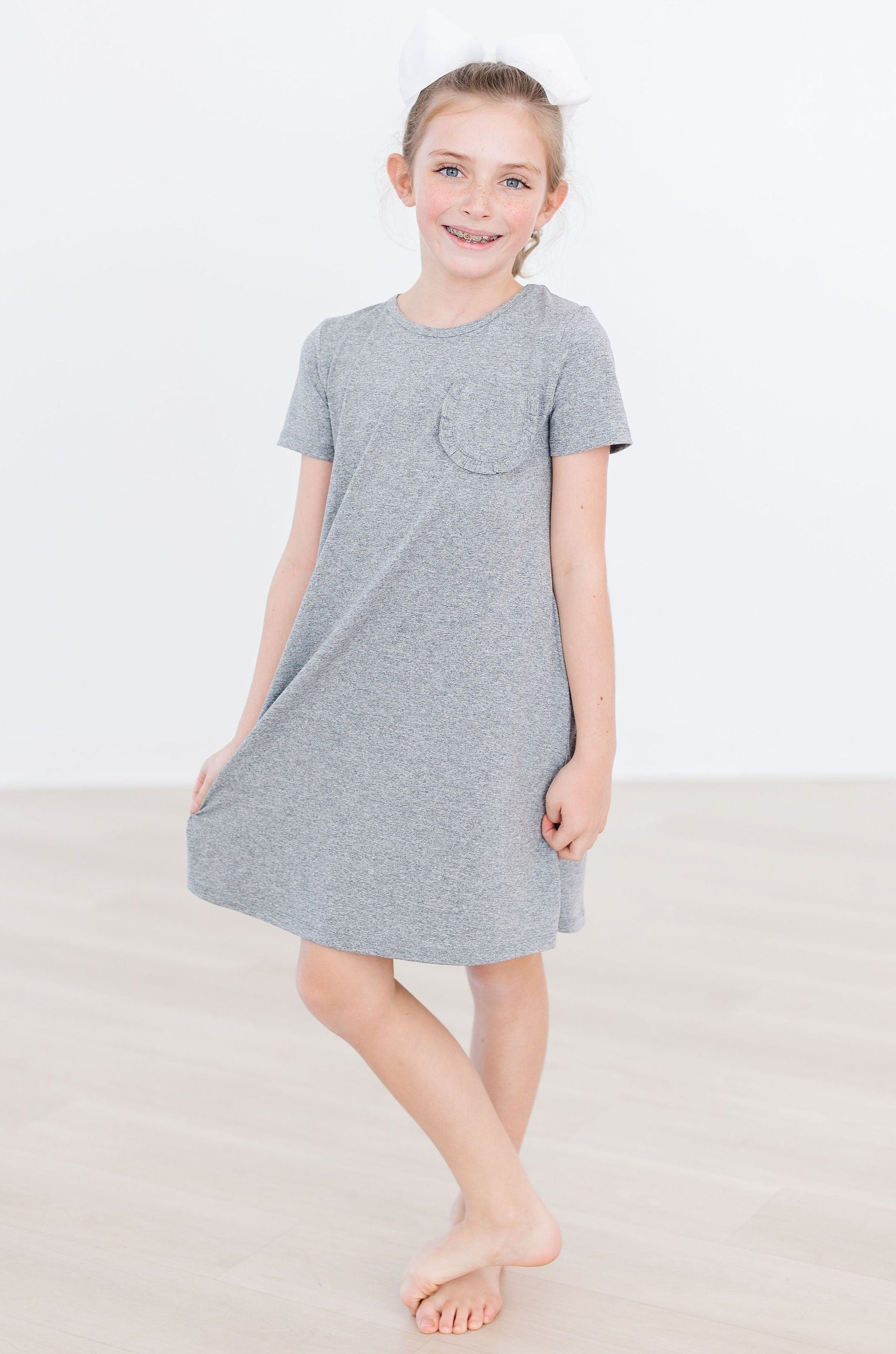 Heather Gray T-Shirt Dress-Mila & Rose ®