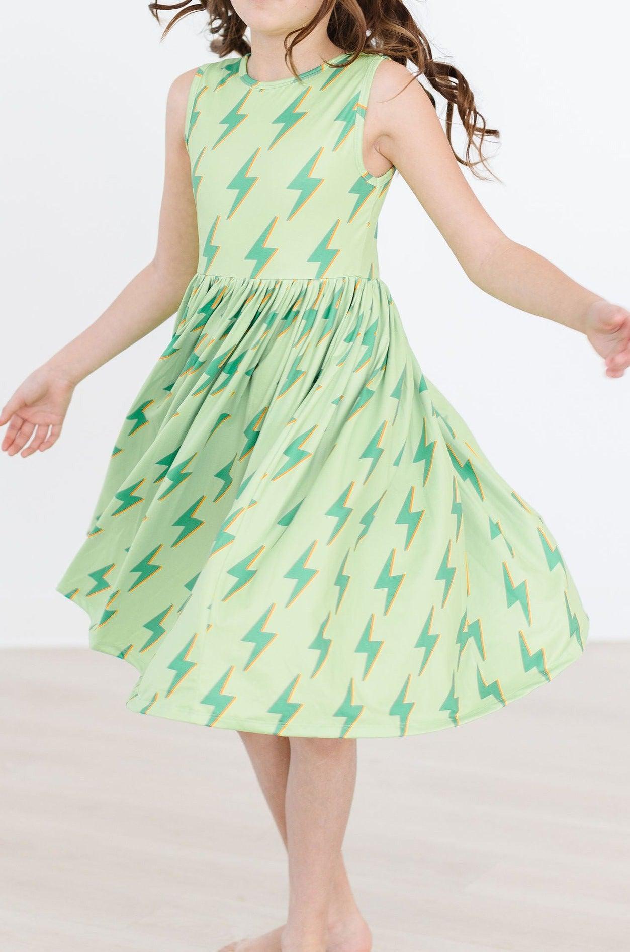 SALE Neon Lightning Tank Twirl Dress-Mila & Rose ®
