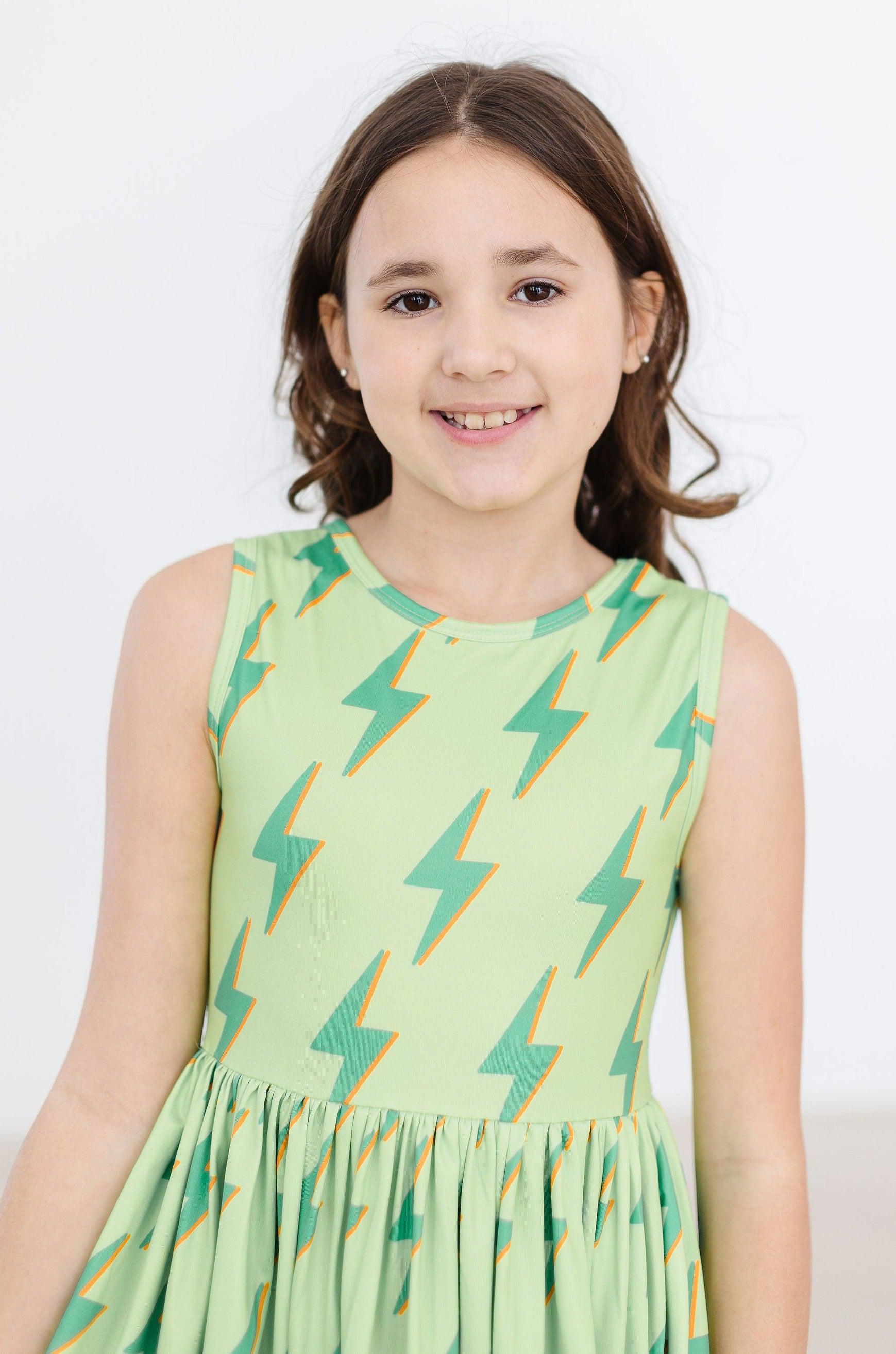 SALE Neon Lightning Tank Twirl Dress-Mila & Rose ®