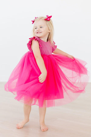 Hot Pink Shimmer Tutu Dress-Mila & Rose ®