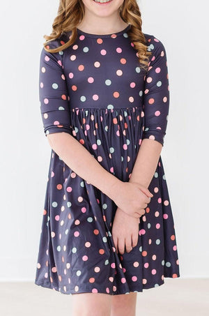SALE City Girl 3/4 Sleeve Twirl Dress-Mila & Rose ®