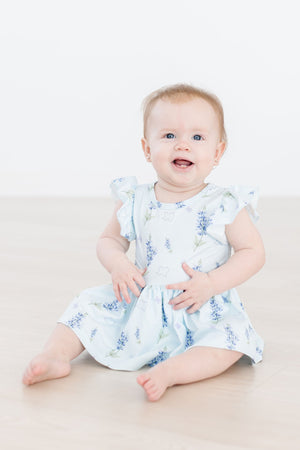 Texas Bluebonnets S/S Flutter Twirl Bodysuit-Mila & Rose ®