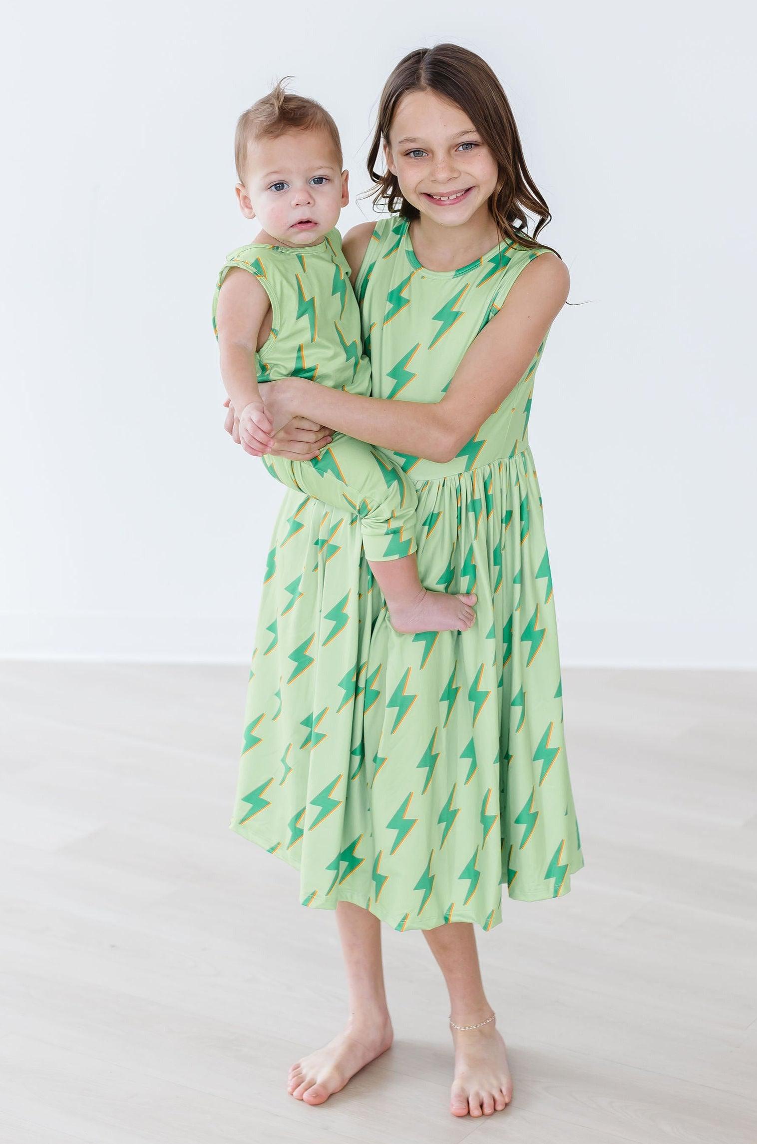 SALE Neon Lightning Tank Twirl Dress-Mila & Rose ®