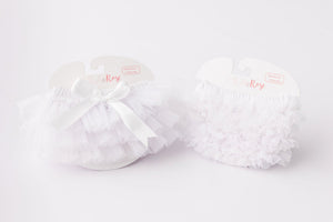 White Ruffle Bum Bloomer-Mila & Rose ®
