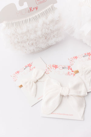 Off White Ruffle Bum Bloomer-Mila & Rose ®
