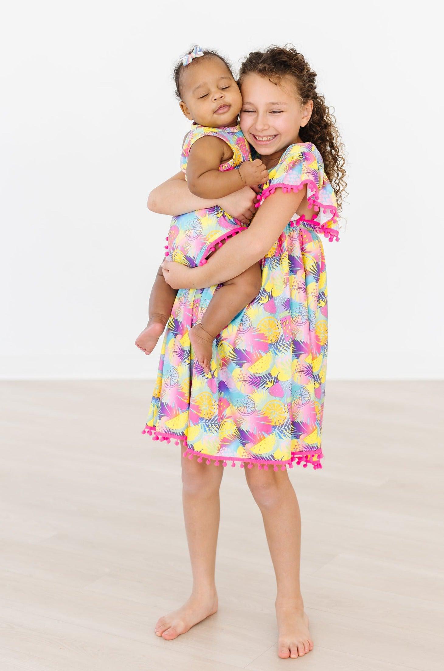 SALE Tropical Glow Pom Pom Romper-Mila & Rose ®