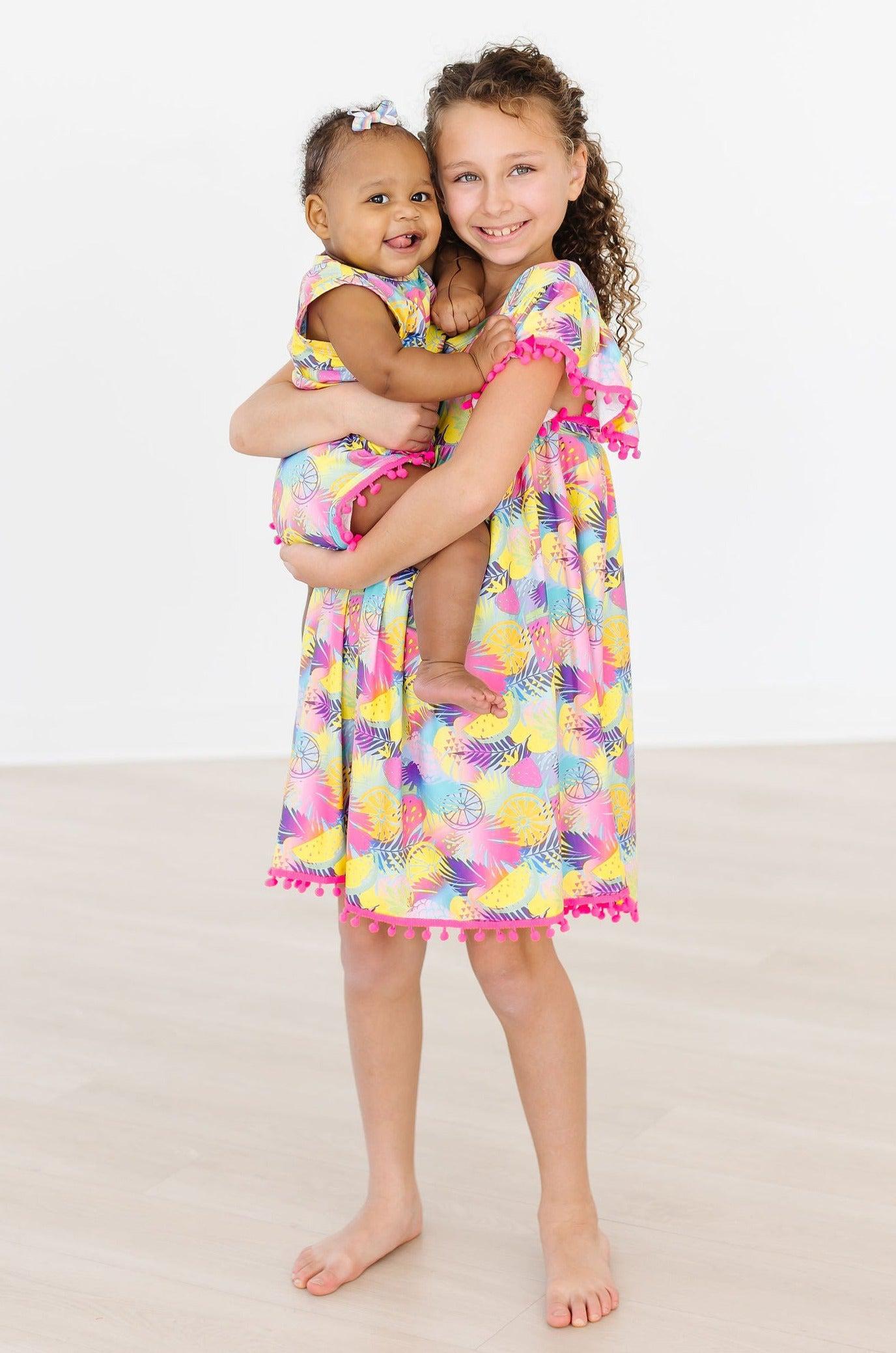 Tropical Glow Pom Pom Dress-Mila & Rose ®