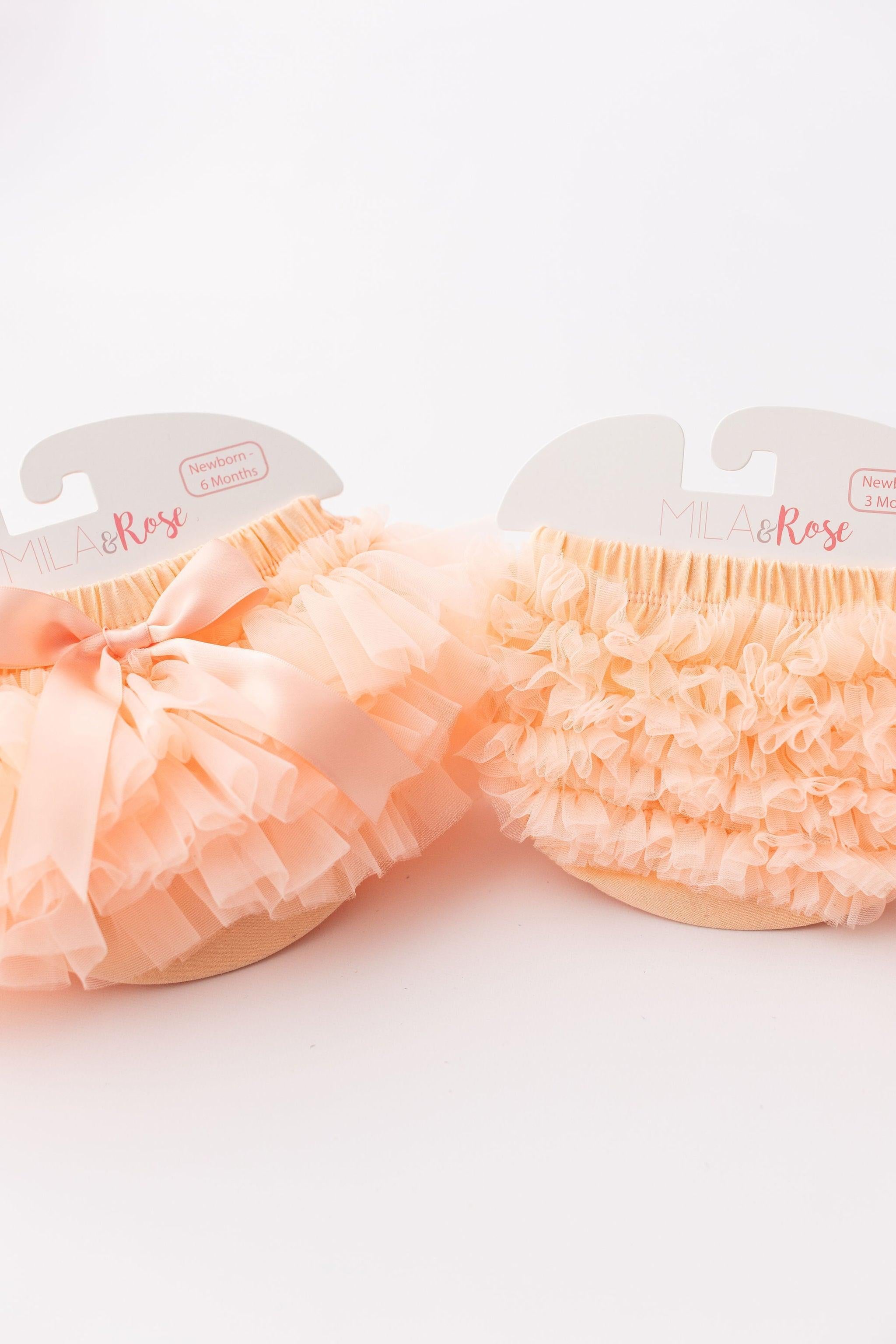 Peach Ruffle Bum Bloomer-Mila & Rose ®