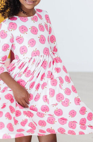 SALE Apple of My Eye 3/4 Sleeve Pocket Twirl Dress-Mila & Rose ®