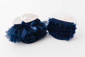 Navy Blue Ruffle Bum Bloomer-Mila & Rose ®