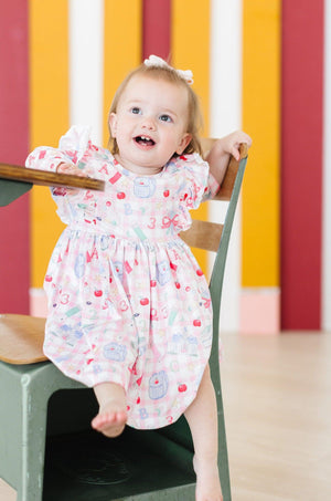 School Days 3/4 Ruffle Twirl Dress-Mila & Rose ®