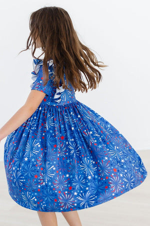 Spark-tacular S/S Ruffle Twirl Dress-Mila & Rose ®