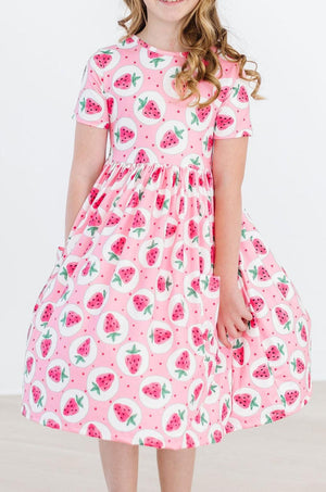 Strawberry Fields S/S Pocket Twirl Dress-Mila & Rose ®
