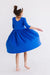 Royal Blue 3/4 Sleeve Pocket Twirl Dress-Mila & Rose ®