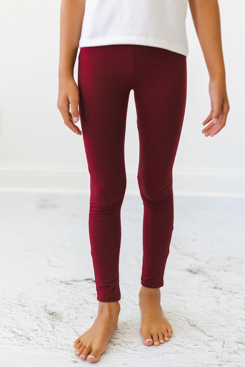 Burgundy Leggings-Mila & Rose ®