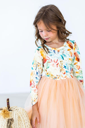 Fall Watercolors L/S Tutu Dress-Mila & Rose ®
