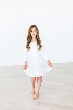 White L/S Flutter Sleeve Leotard - NEW-Mila & Rose ®