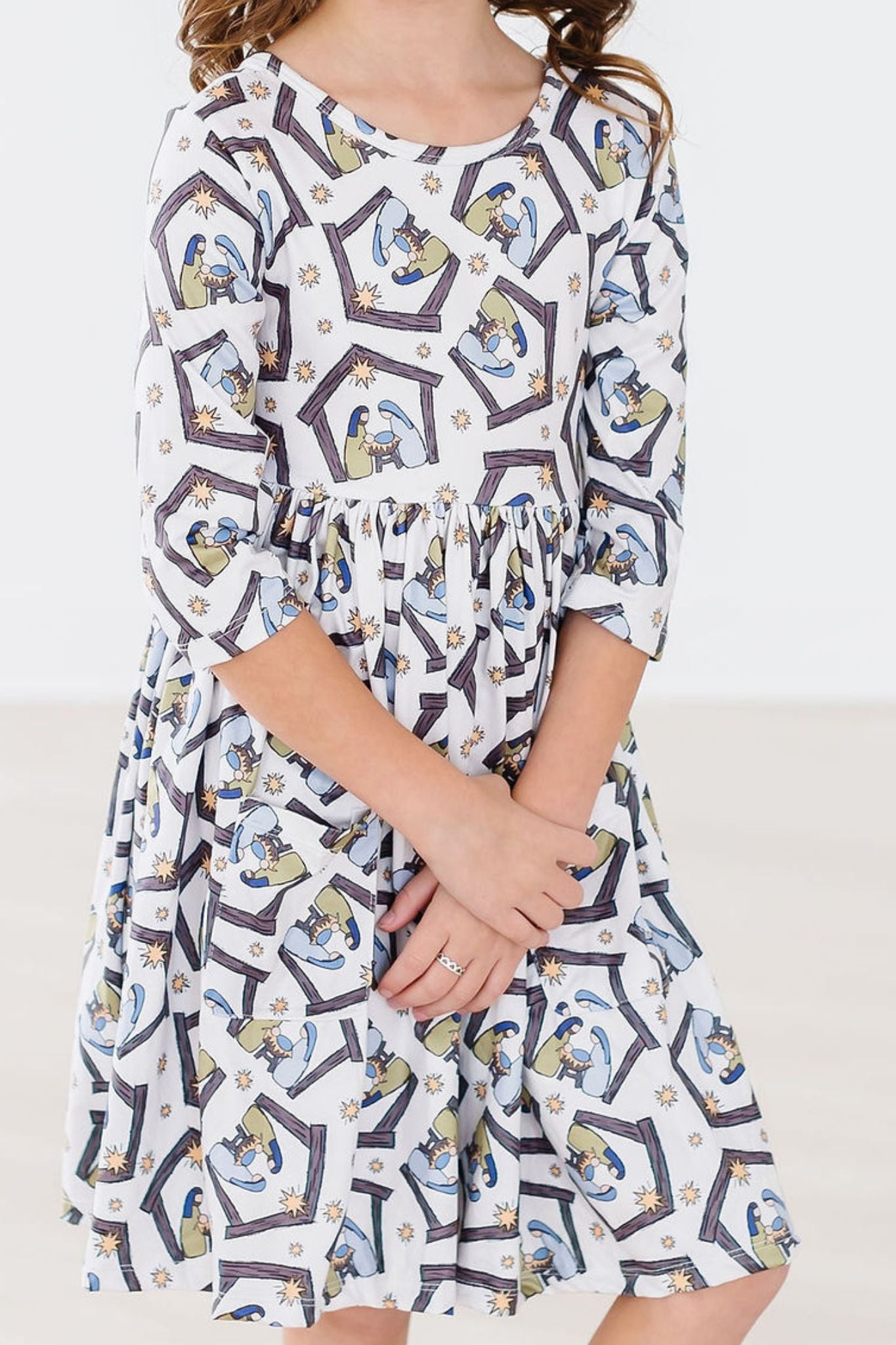 SALE Nativity Pocket Twirl Dress-Mila & Rose ®