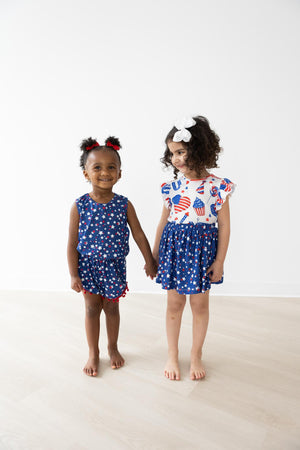 Party in the USA S/S Ruffle Tee-Mila & Rose ®