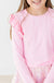 Bubblegum Pink L/S Ruffle Tee-Mila & Rose ®