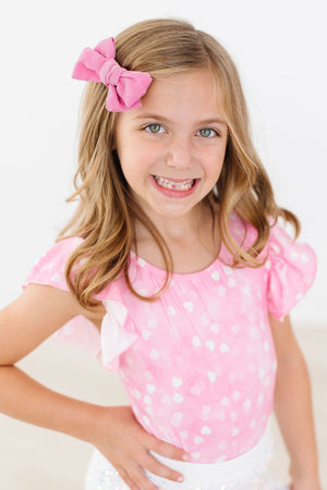 SALE Hot Pink Cord Bow-Mila & Rose ®