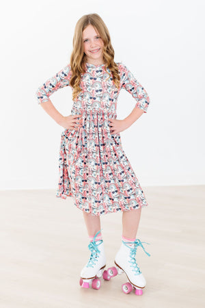 Let the Good Times Roll Pocket Twirl Dress-Mila & Rose ®