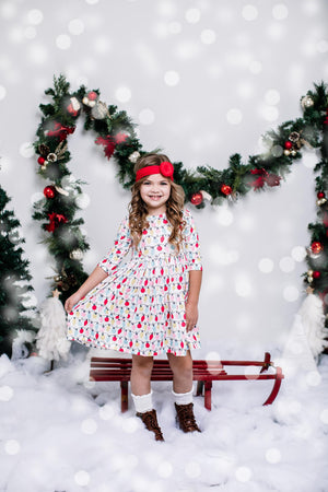 Merry & Bright 3/4 Sleeve Pocket Twirl Dress-Mila & Rose ®