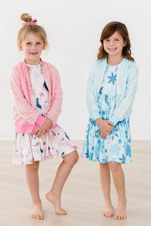 SALE Figure Skate 3/4 Sleeve Twirl Dress-Mila & Rose ®