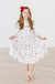 Clara's Christmas 3/4 Sleeve Ruffle Twirl Dress-Mila & Rose ®