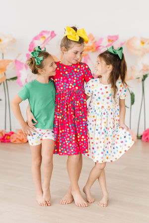 Polka Dot Party S/S Pocket Twirl Dress-Mila & Rose ®