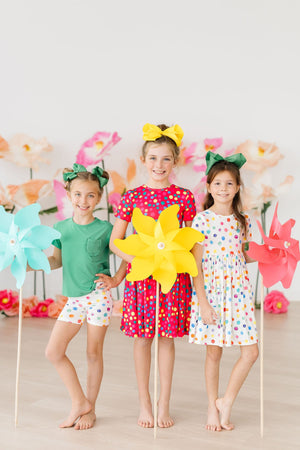 Polka Dot Party S/S Pocket Twirl Dress-Mila & Rose ®