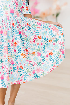 Sunlit Garden S/S Pocket Twirl Dress-Mila & Rose ®