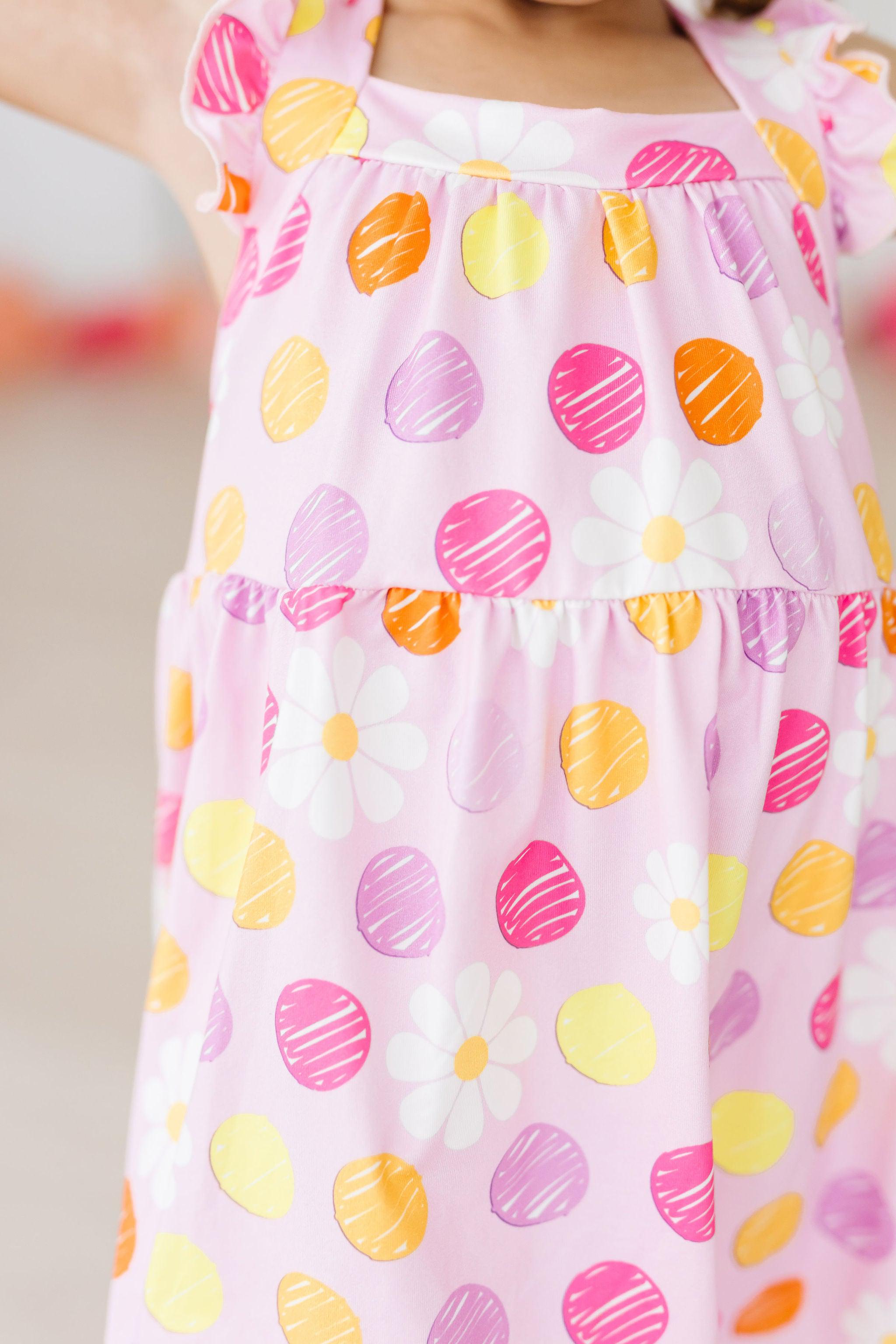 Daisy Doodles Ruffle Cross Back Dress-Mila & Rose ®