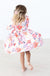 Tangerine Leaves Ruffle Twirl Dress-Mila & Rose ®