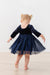 Light Navy Velvet Tutu Dress-Mila & Rose ®