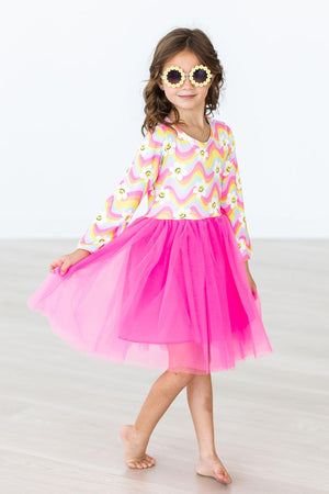 Smiling Daisies L/S Tutu Dress-Mila & Rose ®