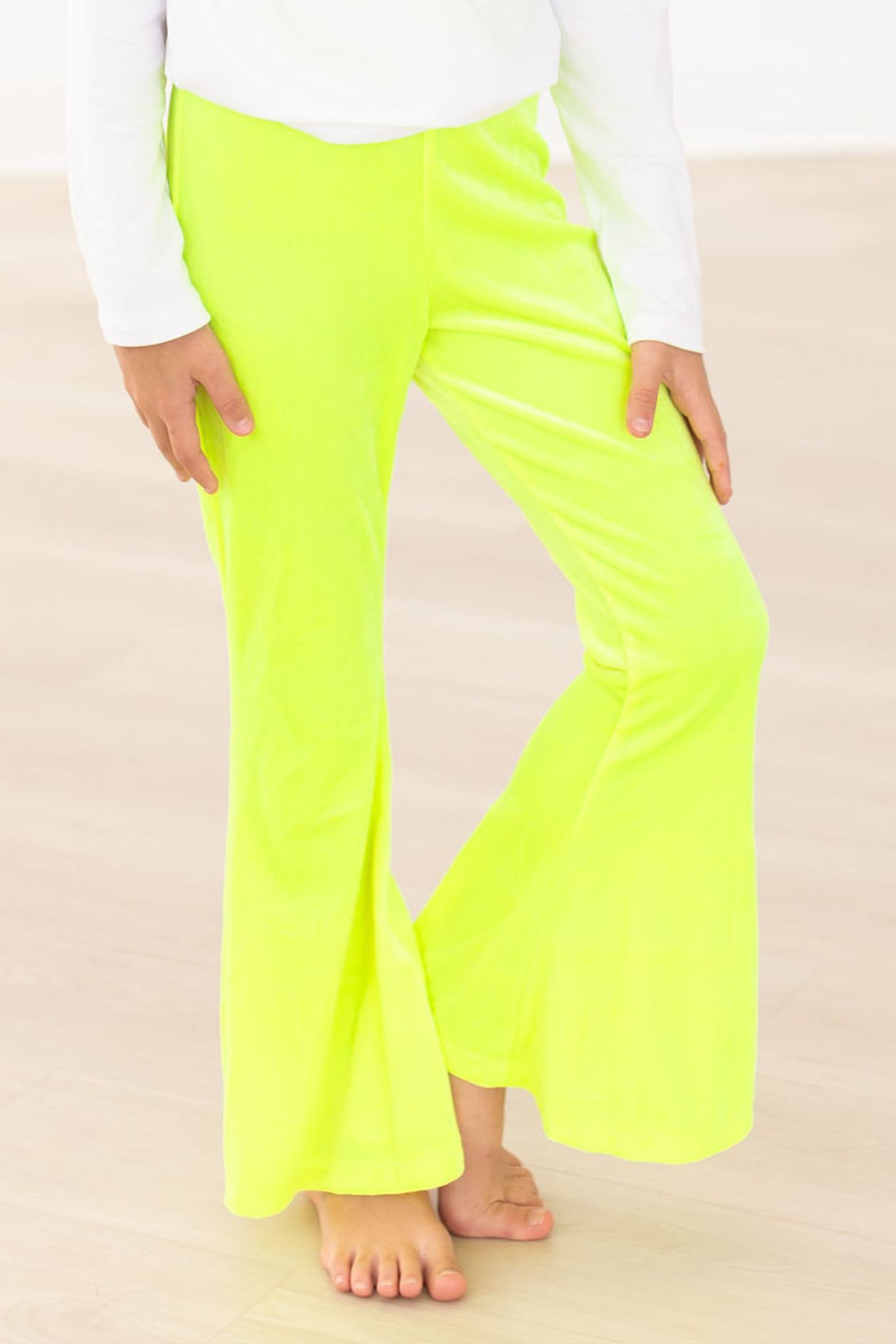SALE Neon Yellow Velvet Bells-Mila & Rose ®