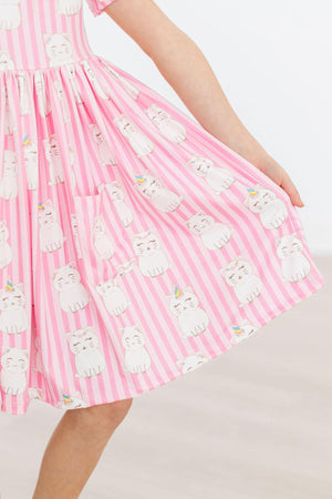 Kittycorn S/S Pocket Twirl Dress-Mila & Rose ®