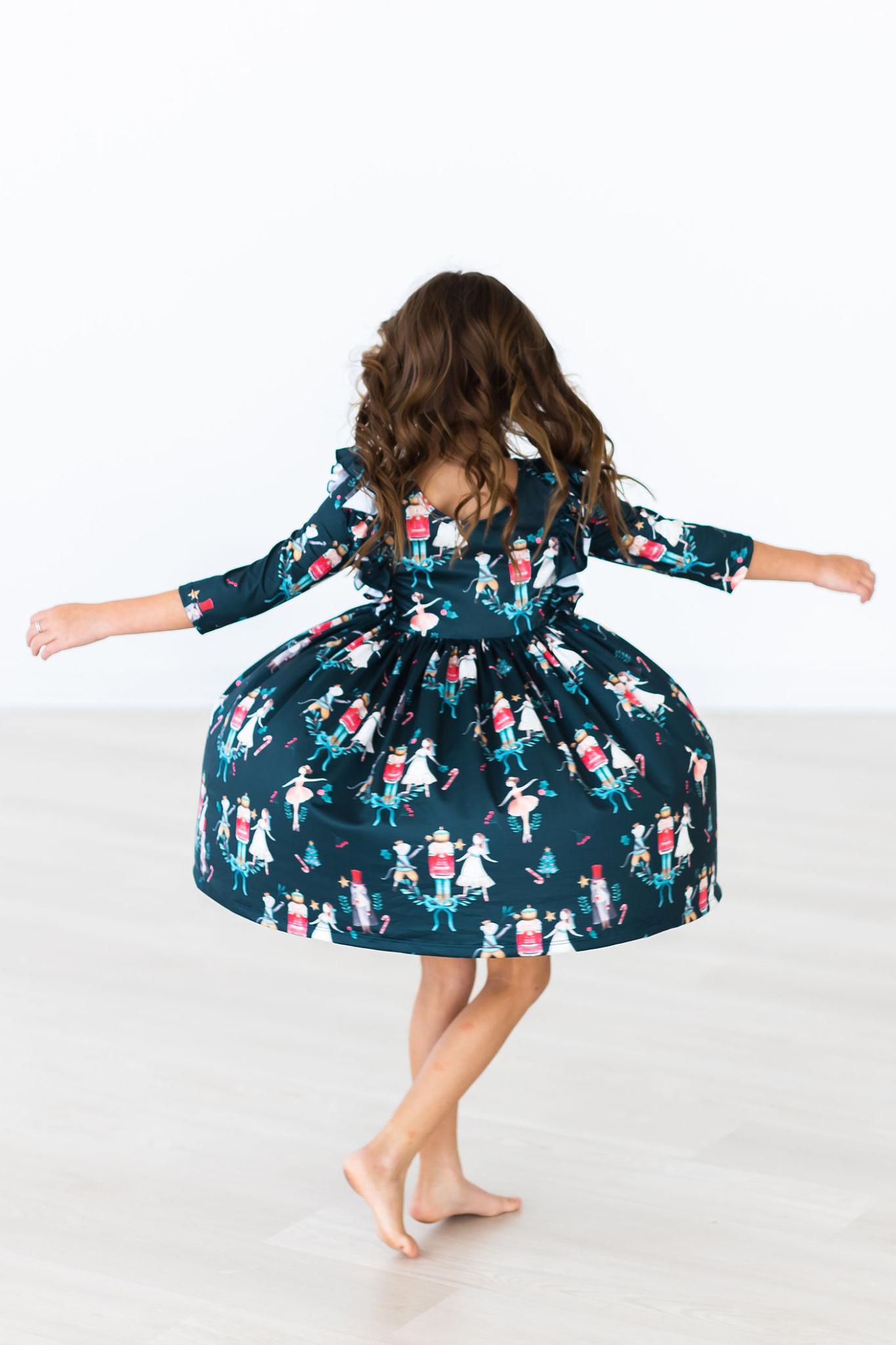 Christmas Ballet Ruffle Twirl Dress-Mila & Rose ®