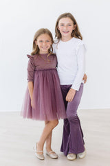 Amethyst Ribbed Velvet Bells-Mila & Rose ®