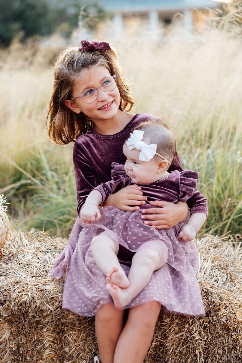 Amethyst Velvet Tutu Bodysuit-Mila & Rose ®